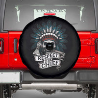 Native American Respect The Chief Spare Tire Cover Indian Tribal Skull Headdress - Wonder Print Shop