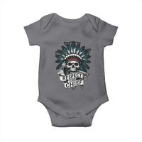 Native American Respect The Chief Baby Onesie Indian Tribal Skull Headdress - Wonder Print Shop