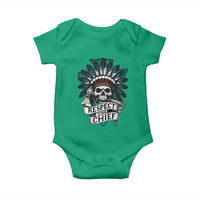 Native American Respect The Chief Baby Onesie Indian Tribal Skull Headdress - Wonder Print Shop
