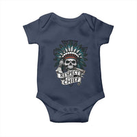 Native American Respect The Chief Baby Onesie Indian Tribal Skull Headdress - Wonder Print Shop