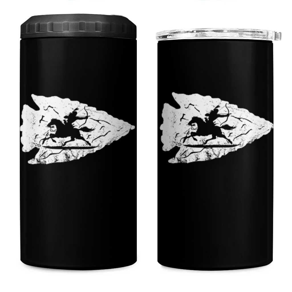 Arrowhead Hunter Indian Chief Relic Hunting Native American 4 in 1 Can Cooler Tumbler - Wonder Print Shop