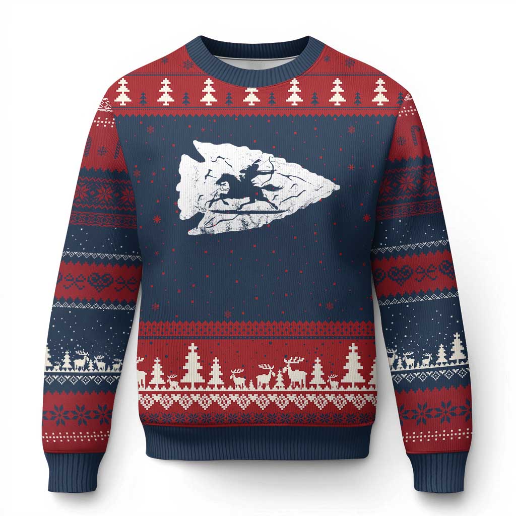 Arrowhead Hunter Indian Chief Relic Hunting Native American Ugly Christmas Sweater - Wonder Print Shop