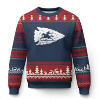 Arrowhead Hunter Indian Chief Relic Hunting Native American Ugly Christmas Sweater - Wonder Print Shop