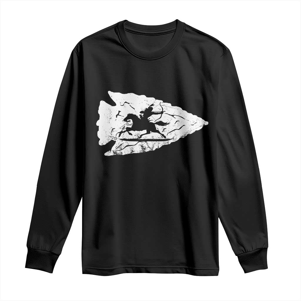 Arrowhead Hunter Indian Chief Relic Hunting Native American Long Sleeve Shirt - Wonder Print Shop