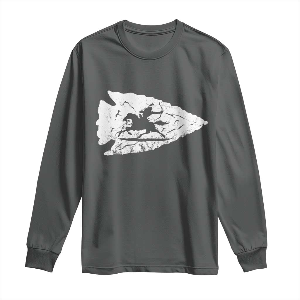 Arrowhead Hunter Indian Chief Relic Hunting Native American Long Sleeve Shirt - Wonder Print Shop