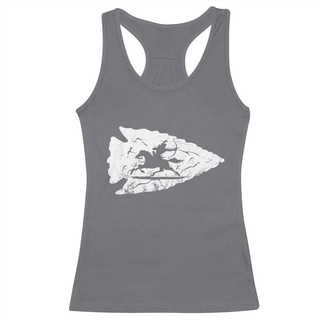 Arrowhead Hunter Indian Chief Relic Hunting Native American Racerback Tank Top - Wonder Print Shop