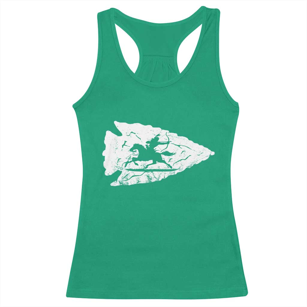 Arrowhead Hunter Indian Chief Relic Hunting Native American Racerback Tank Top - Wonder Print Shop