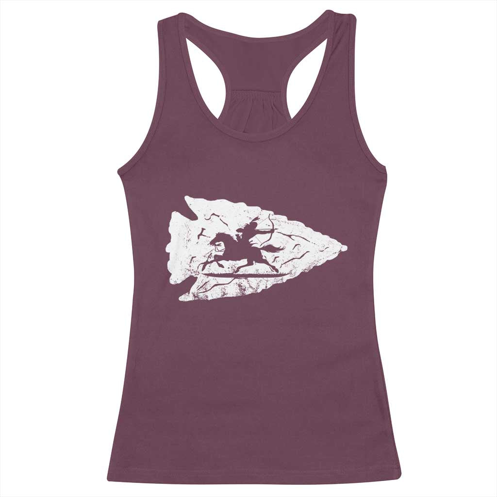 Arrowhead Hunter Indian Chief Relic Hunting Native American Racerback Tank Top - Wonder Print Shop
