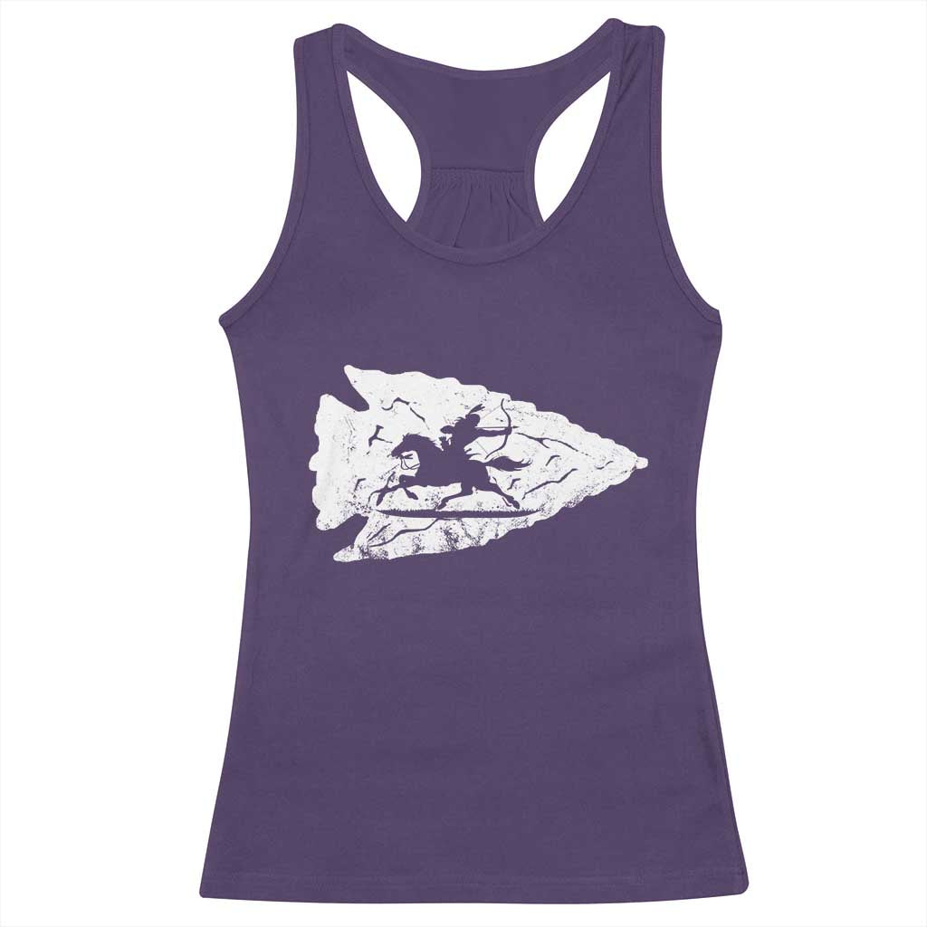 Arrowhead Hunter Indian Chief Relic Hunting Native American Racerback Tank Top - Wonder Print Shop