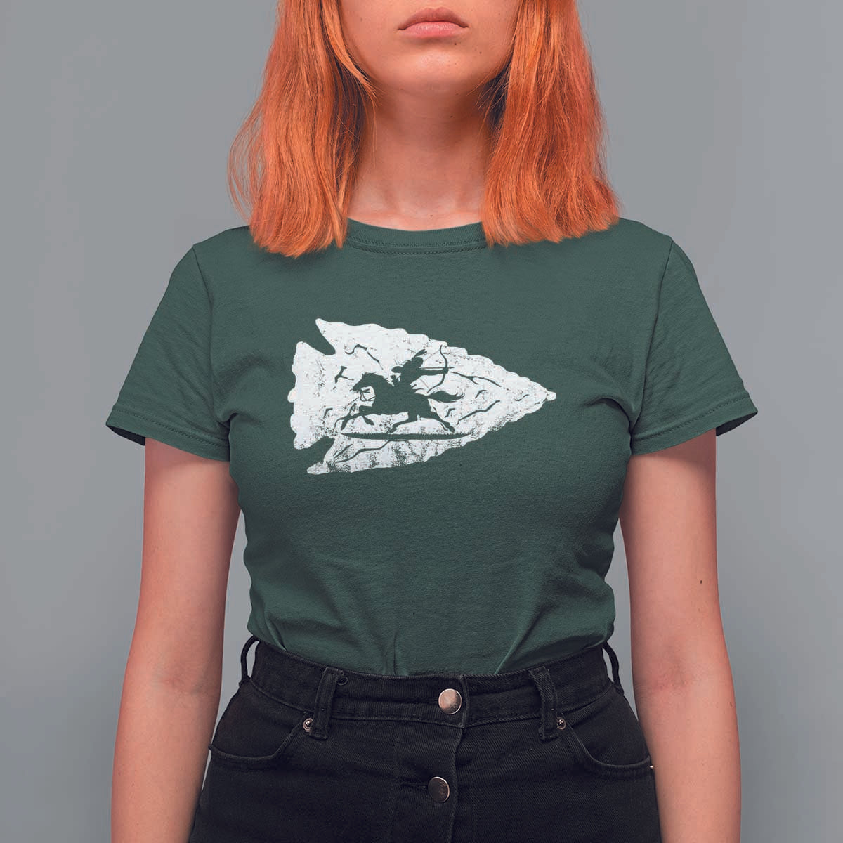 Arrowhead Hunter Indian Chief Relic Hunting Native American T Shirt For Women - Wonder Print Shop