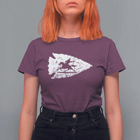 Arrowhead Hunter Indian Chief Relic Hunting Native American T Shirt For Women - Wonder Print Shop