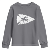 Arrowhead Hunter Indian Chief Relic Hunting Native American Youth Sweatshirt - Wonder Print Shop