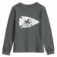 Arrowhead Hunter Indian Chief Relic Hunting Native American Youth Sweatshirt - Wonder Print Shop