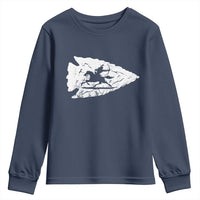 Arrowhead Hunter Indian Chief Relic Hunting Native American Youth Sweatshirt - Wonder Print Shop