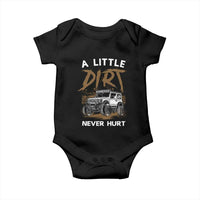 Funny Off Road Car Baby Onesie A Little Dirt Never Hurt Mudder Trail - Wonder Print Shop
