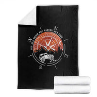 Not All Those Who Wander Are Lost Throw Blanket Compass Off Road Car - Wonder Print Shop