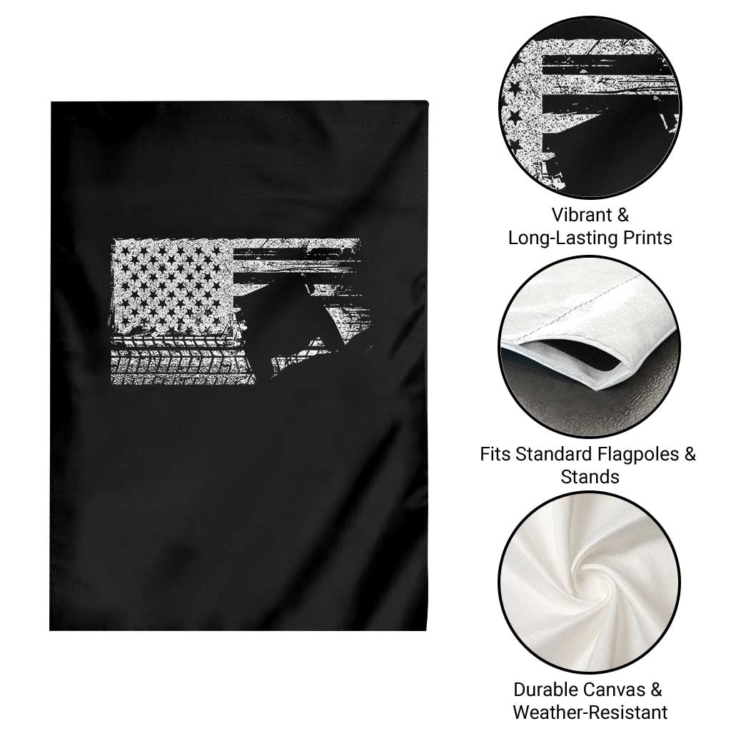 Off Road QUAD ATV Car Adventure Vintage American Flag Garden Flag - Wonder Print Shop