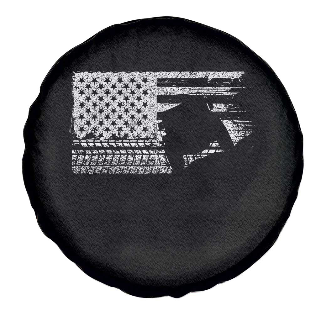 Off Road QUAD ATV Car Adventure Vintage American Flag Spare Tire Cover - Wonder Print Shop
