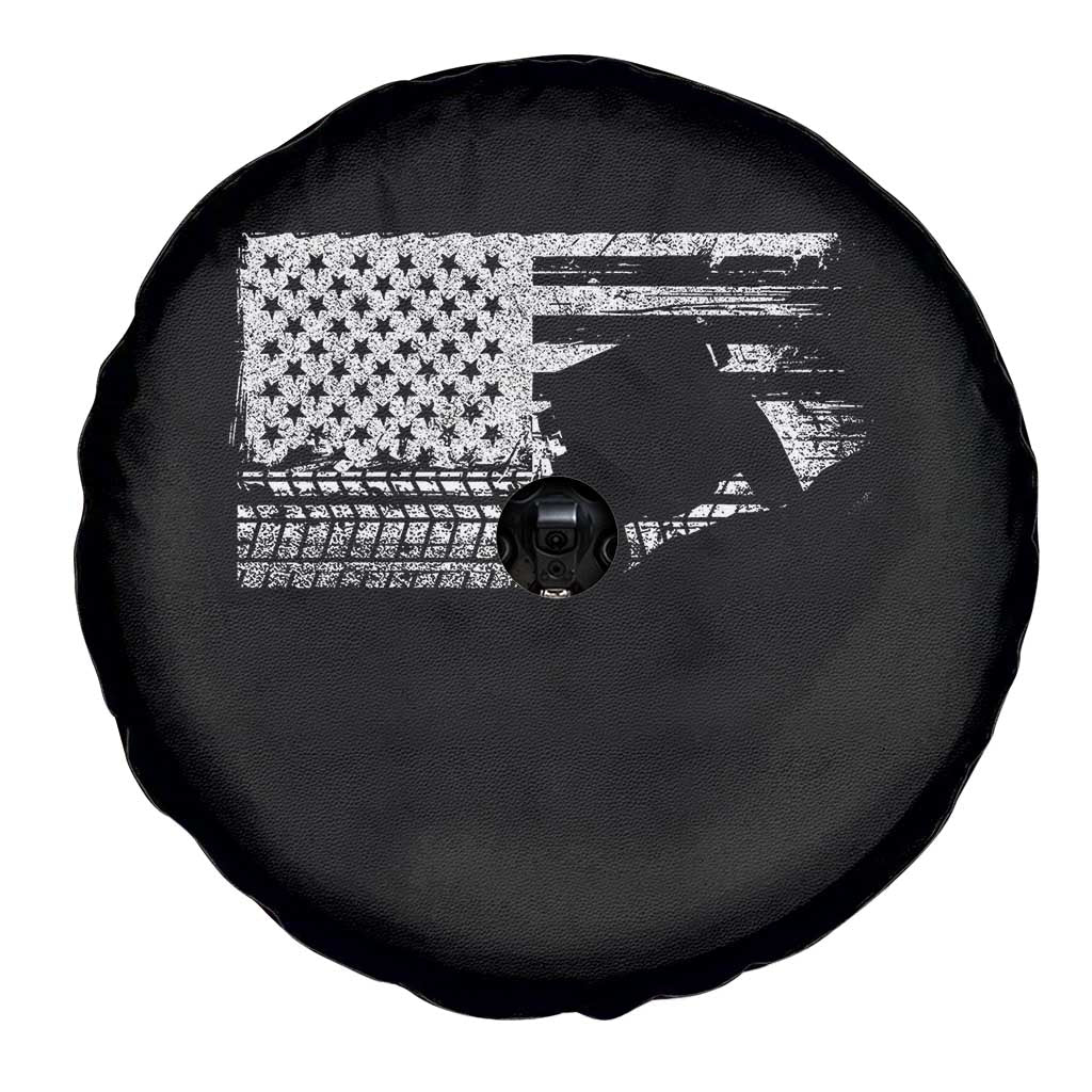 Off Road QUAD ATV Car Adventure Vintage American Flag Spare Tire Cover - Wonder Print Shop