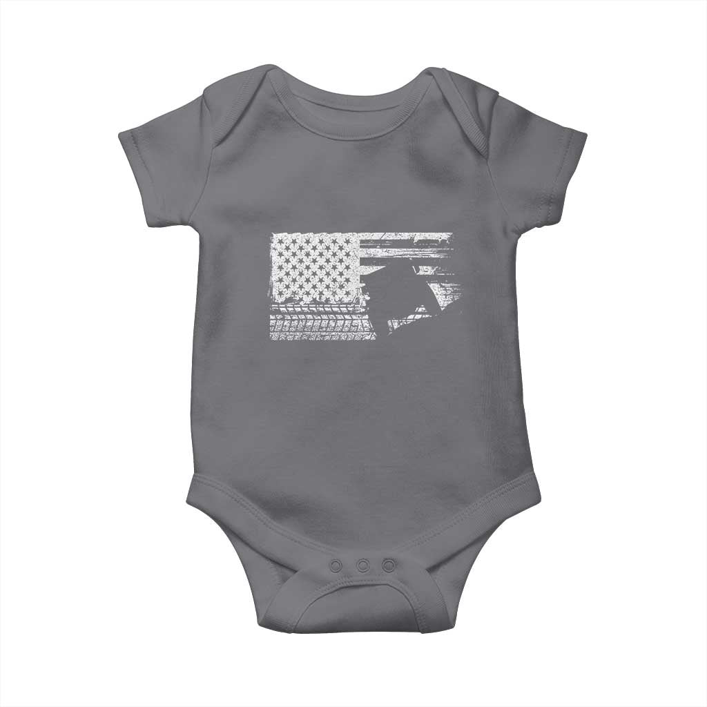 Off Road QUAD ATV Car Adventure Vintage American Flag Baby Onesie - Wonder Print Shop