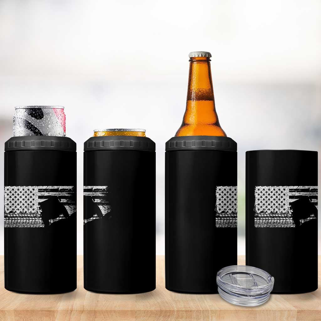 Off Road QUAD ATV Car Adventure Vintage American Flag 4 in 1 Can Cooler Tumbler - Wonder Print Shop
