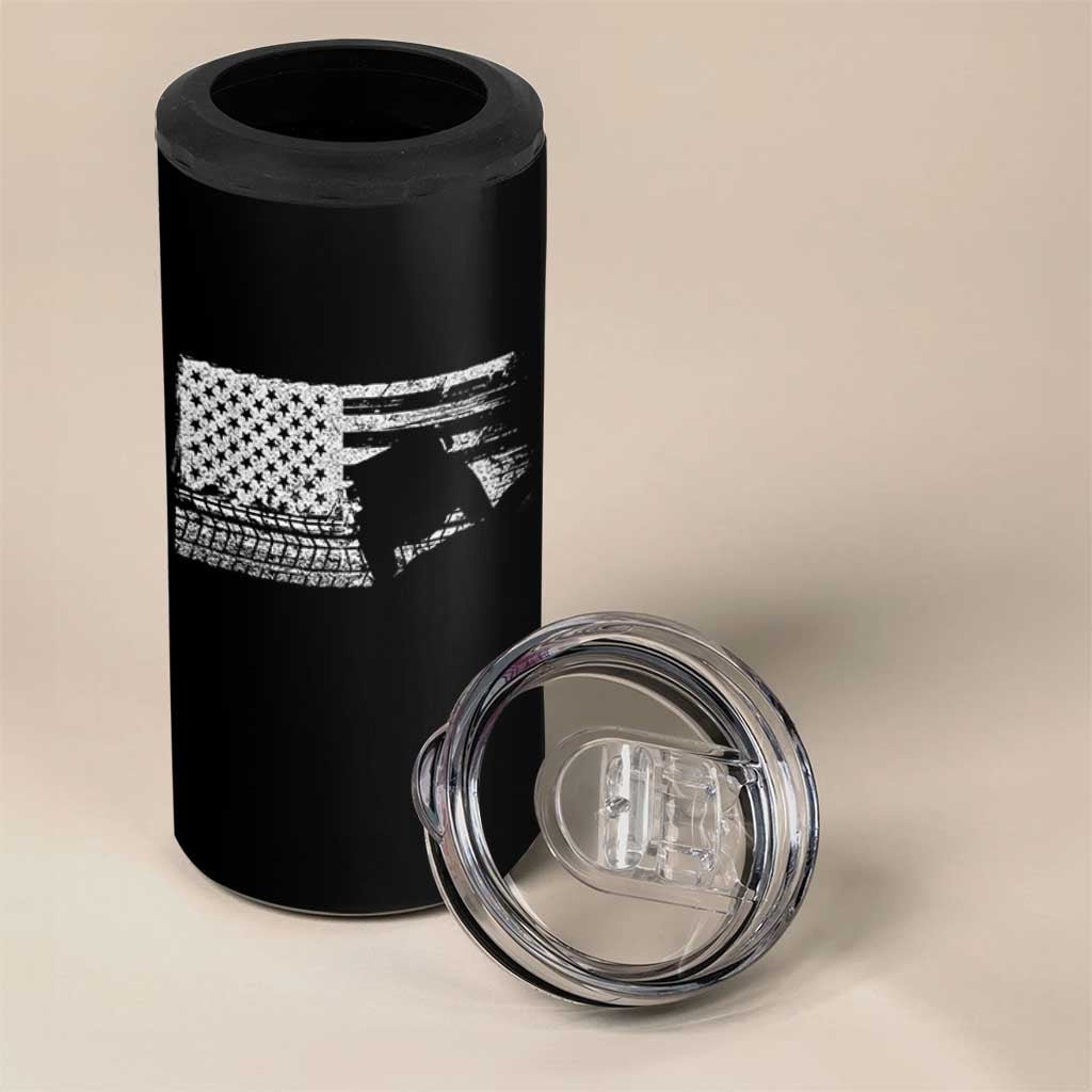 Off Road QUAD ATV Car Adventure Vintage American Flag 4 in 1 Can Cooler Tumbler - Wonder Print Shop