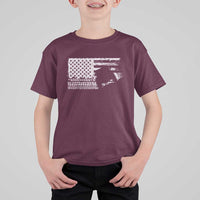 Off Road QUAD ATV Car Adventure Vintage American Flag T Shirt For Kid - Wonder Print Shop