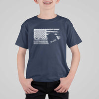 Off Road QUAD ATV Car Adventure Vintage American Flag T Shirt For Kid - Wonder Print Shop