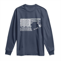 Off Road QUAD ATV Car Adventure Vintage American Flag Long Sleeve Shirt - Wonder Print Shop