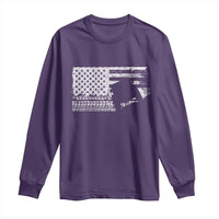 Off Road QUAD ATV Car Adventure Vintage American Flag Long Sleeve Shirt - Wonder Print Shop