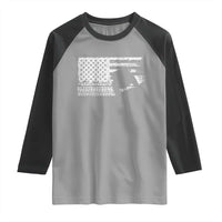 Off Road QUAD ATV Car Adventure Vintage American Flag Raglan Shirt - Wonder Print Shop