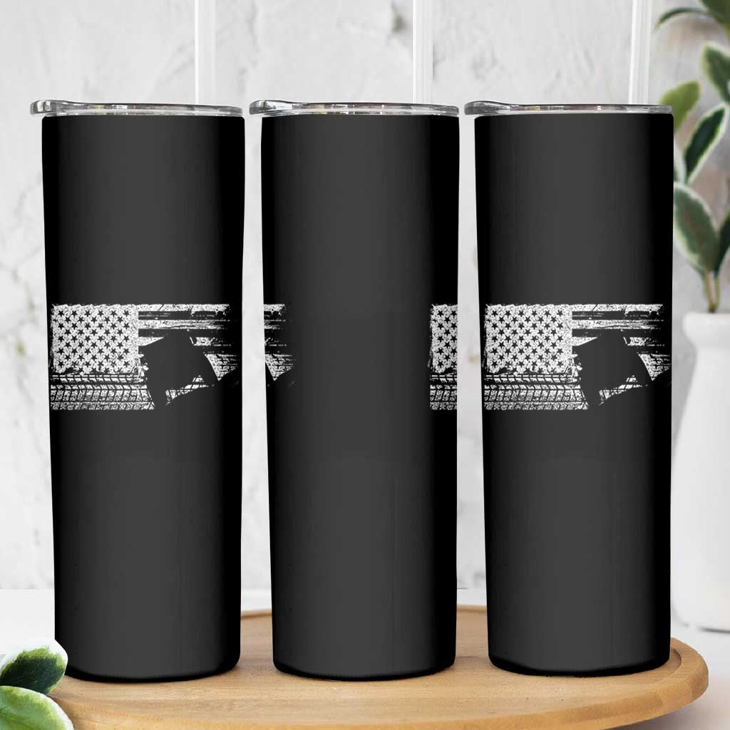 Off Road QUAD ATV Car Adventure Vintage American Flag Skinny Tumbler - Wonder Print Shop