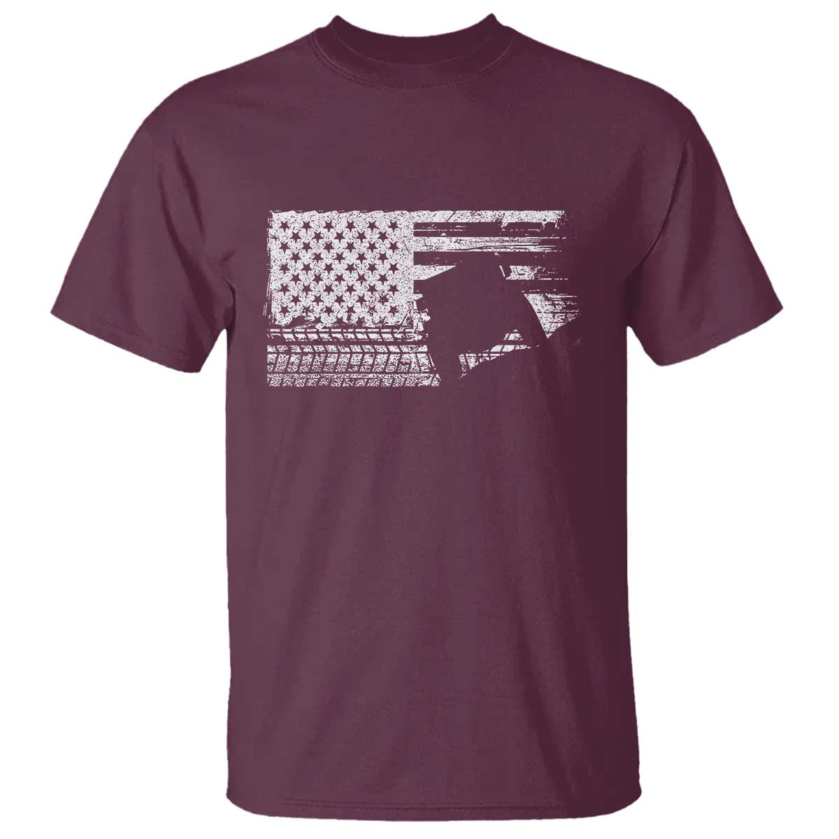 Off Road QUAD ATV Car Adventure Vintage American Flag T Shirt - Wonder Print Shop