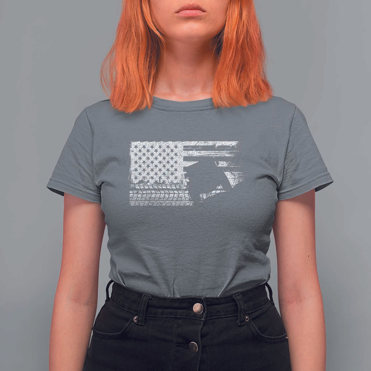Off Road QUAD ATV Car Adventure Vintage American Flag T Shirt For Women - Wonder Print Shop