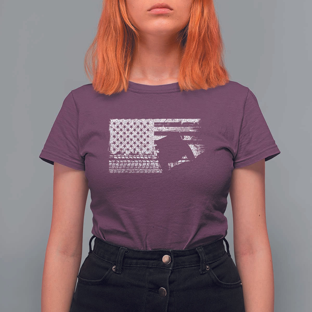Off Road QUAD ATV Car Adventure Vintage American Flag T Shirt For Women - Wonder Print Shop