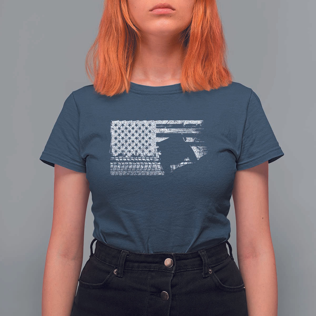 Off Road QUAD ATV Car Adventure Vintage American Flag T Shirt For Women - Wonder Print Shop