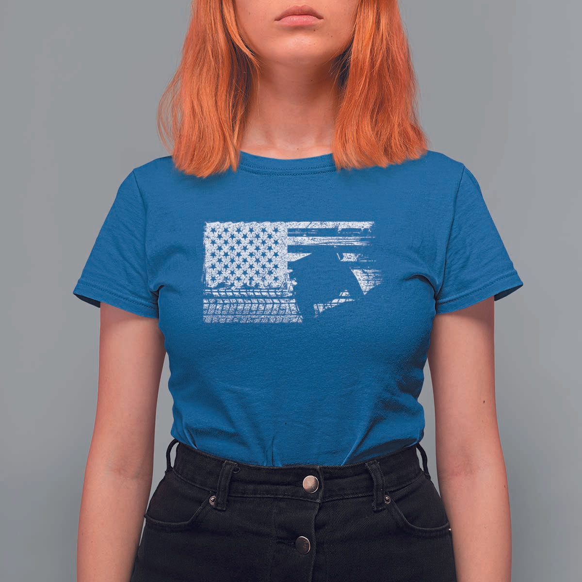 Off Road QUAD ATV Car Adventure Vintage American Flag T Shirt For Women - Wonder Print Shop