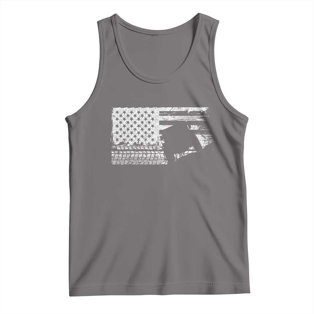 Off Road QUAD ATV Car Adventure Vintage American Flag Tank Top - Wonder Print Shop