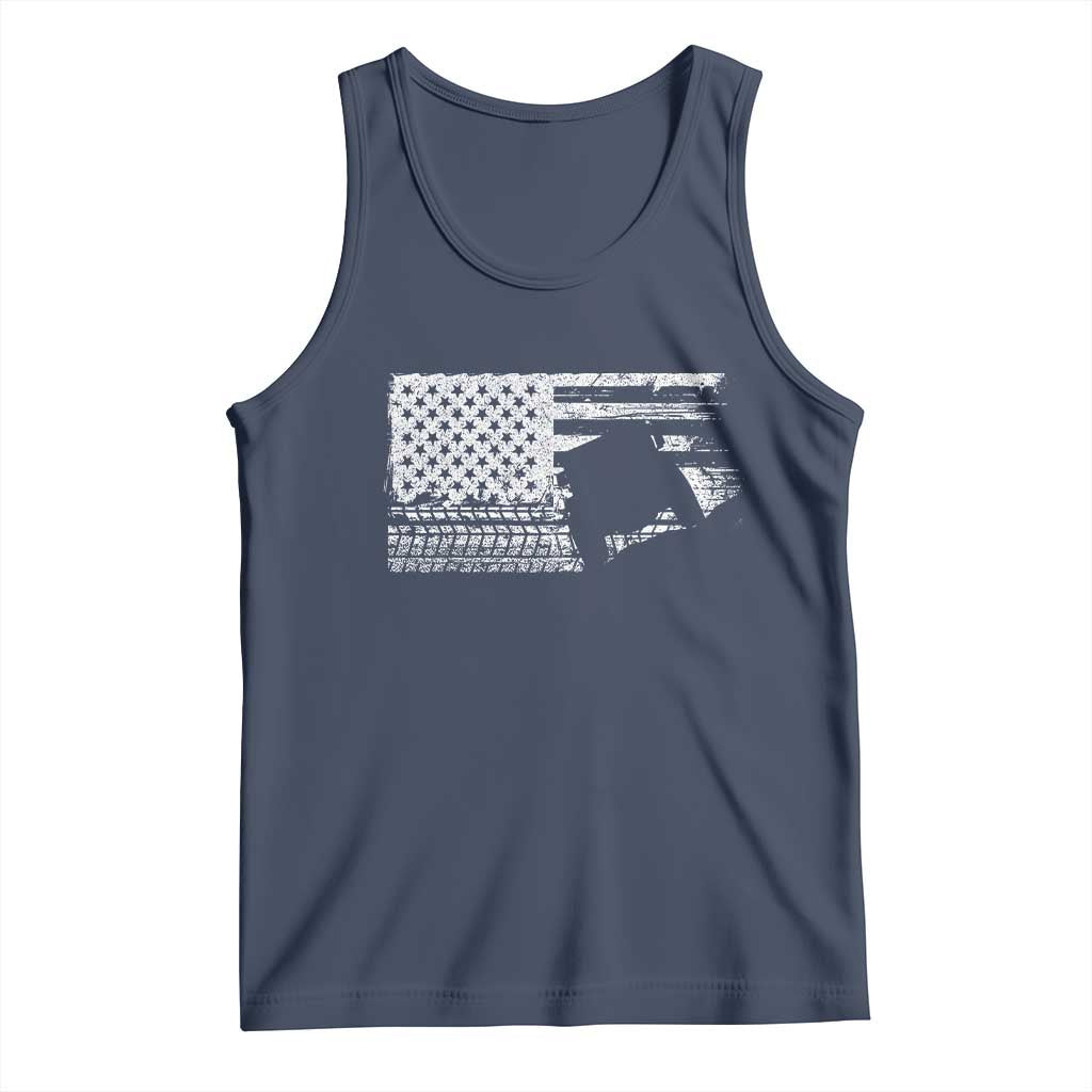 Off Road QUAD ATV Car Adventure Vintage American Flag Tank Top - Wonder Print Shop