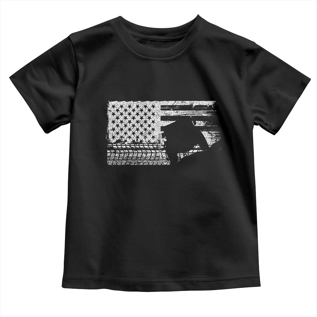 Off Road QUAD ATV Car Adventure Vintage American Flag Toddler T Shirt - Wonder Print Shop