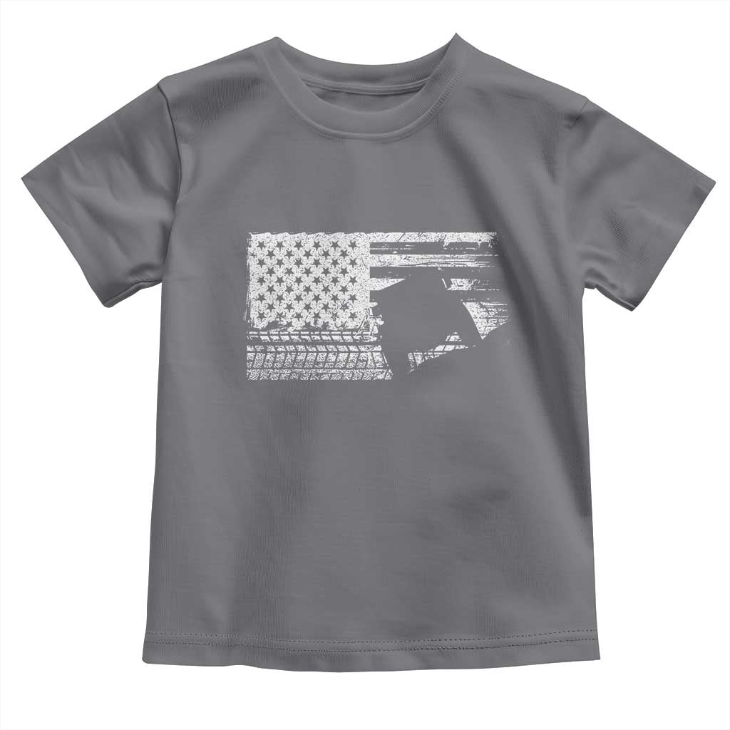 Off Road QUAD ATV Car Adventure Vintage American Flag Toddler T Shirt - Wonder Print Shop