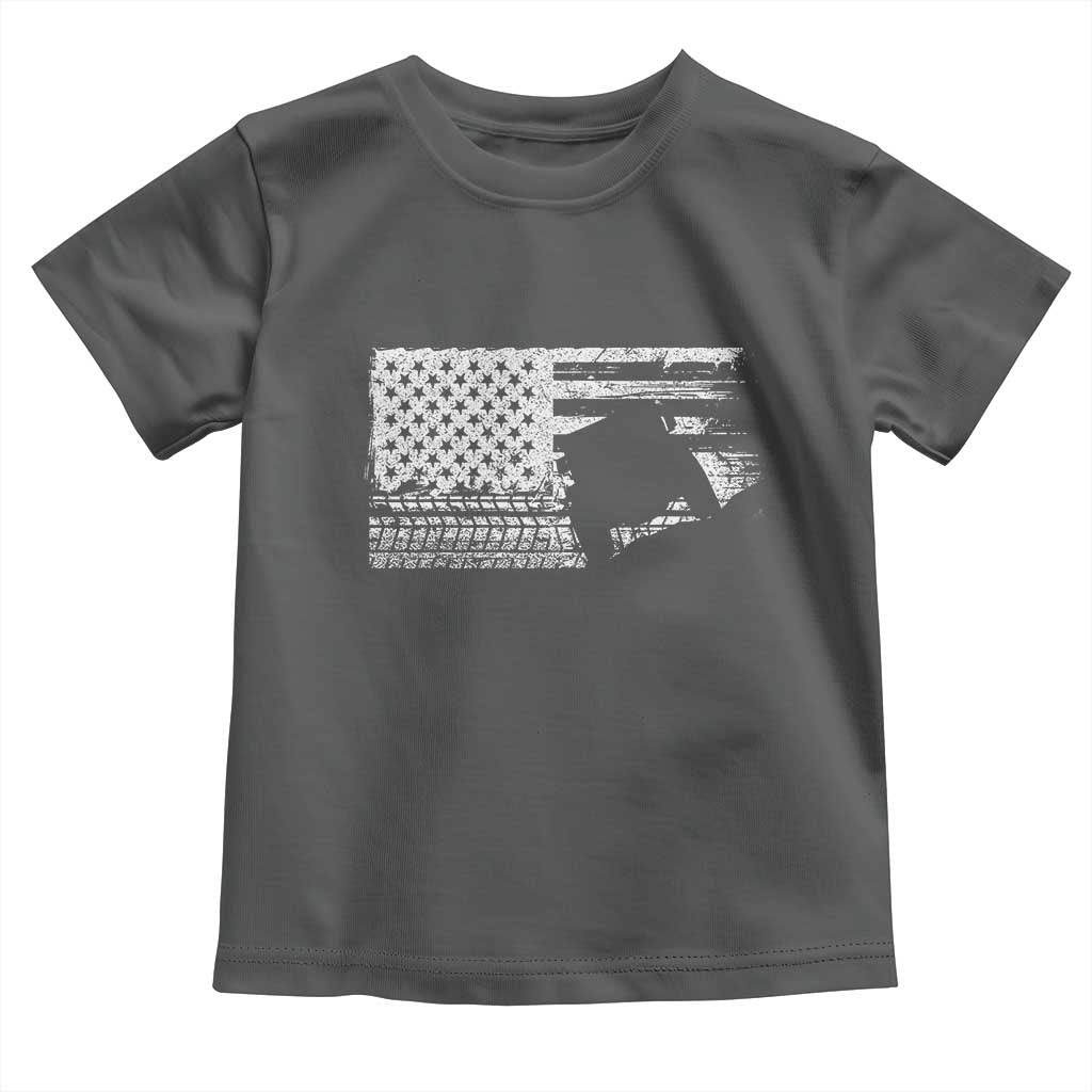 Off Road QUAD ATV Car Adventure Vintage American Flag Toddler T Shirt - Wonder Print Shop