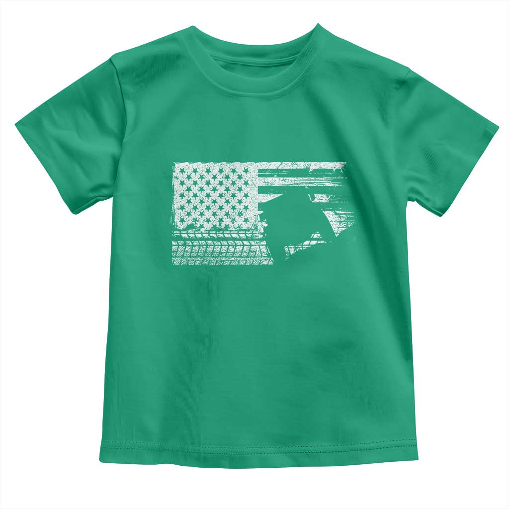 Off Road QUAD ATV Car Adventure Vintage American Flag Toddler T Shirt - Wonder Print Shop