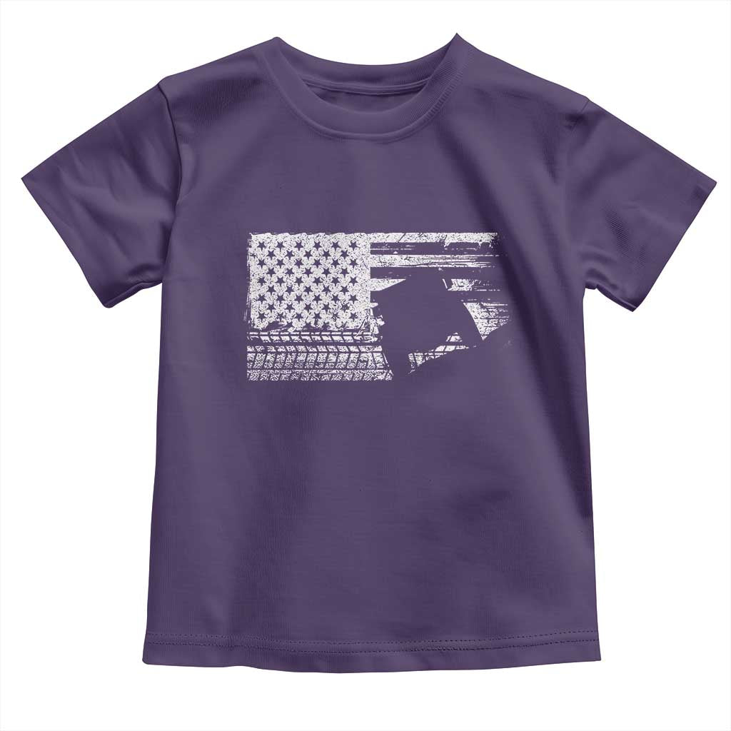 Off Road QUAD ATV Car Adventure Vintage American Flag Toddler T Shirt - Wonder Print Shop