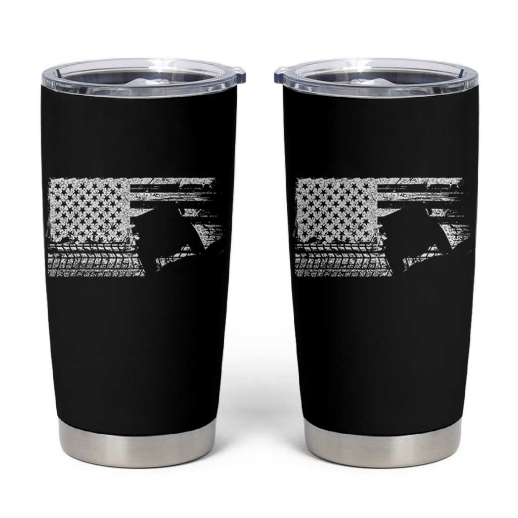 Off Road QUAD ATV Car Adventure Vintage American Flag Tumbler Cup - Wonder Print Shop