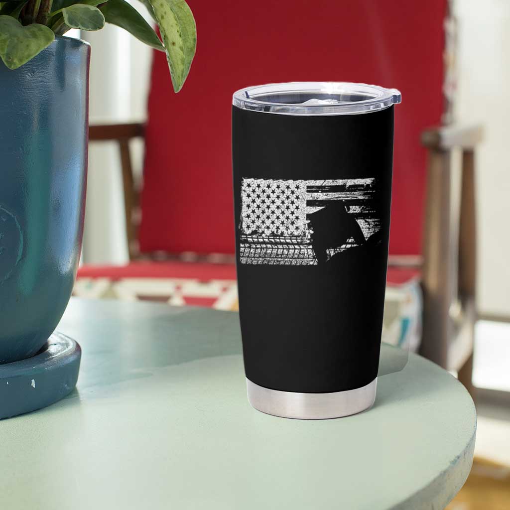Off Road QUAD ATV Car Adventure Vintage American Flag Tumbler Cup - Wonder Print Shop