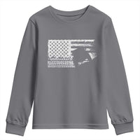 Off Road QUAD ATV Car Adventure Vintage American Flag Youth Sweatshirt - Wonder Print Shop