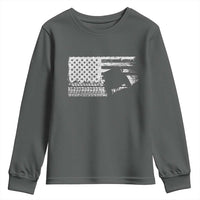 Off Road QUAD ATV Car Adventure Vintage American Flag Youth Sweatshirt - Wonder Print Shop
