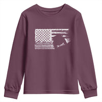 Off Road QUAD ATV Car Adventure Vintage American Flag Youth Sweatshirt - Wonder Print Shop
