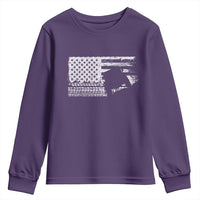 Off Road QUAD ATV Car Adventure Vintage American Flag Youth Sweatshirt - Wonder Print Shop